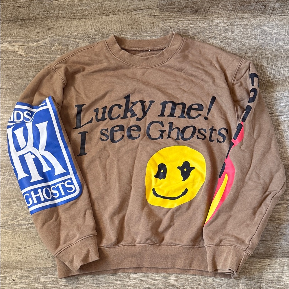 Lucky Me I See Ghosts Kid Cudi Camp Flog Gnaw Nov 11 Kanye Sweatshirt One Size